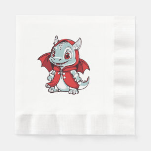 Serviette En Papier Dragon albinos en rouge