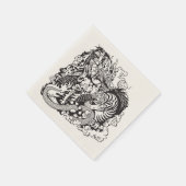 Serviette En Papier dragon and tiger figfigting (Coin)