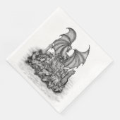 Serviette En Papier Dragon avec Zombie (Coin)