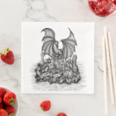 Serviette En Papier Dragon avec Zombie (En situation)