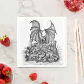 Serviette En Papier Dragon avec Zombie (En situation)