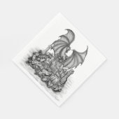 Serviette En Papier Dragon avec Zombie (Coin)