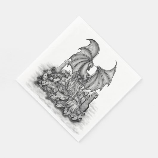 Serviette En Papier Dragon avec Zombie (Coin)