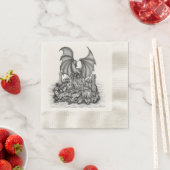 Serviette En Papier Dragon avec Zombie (En situation)