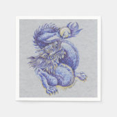 Serviette En Papier Dragon bleu (Devant)