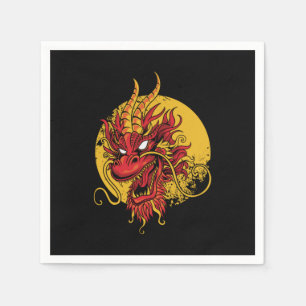 Serviette En Papier Dragon Chinese Asian Mythology Cool Cadeau