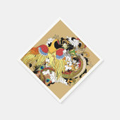 Serviette En Papier Dragon chinois et phoenix (Coin)
