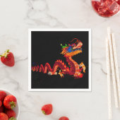 Serviette En Papier Dragon de défilé chinois (En situation)