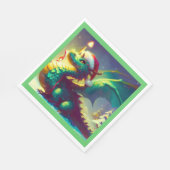 Serviette En Papier Dragon de Noël 3 (Coin)