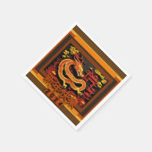 Serviette En Papier Dragon de Nouvel An Chinois 2024 PPN02 (Coin)