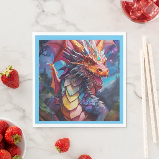 Serviette En Papier Dragon éblouissant (En situation)