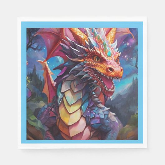 Serviette En Papier Dragon éblouissant (Devant)
