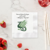 Serviette En Papier Dragon et sa colère Shakespeare King Lear Dessin (En situation)