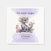 Serviette En Papier Dragon fille de trois ans (Devant)