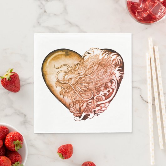Serviette En Papier Dragon Heart (En situation)