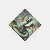 Serviette En Papier Dragon Jabberwocky Cute Imaginaire Créature Art (Coin)