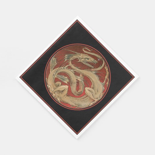 Serviette En Papier Dragon Lore - Art Nouveau (Coin)