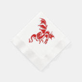Serviette En Papier Dragon rouge (Coin)