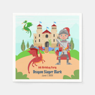 Serviette En Papier Dragon Slayer Knight Boy fête d'anniversaire