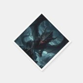 Serviette En Papier Dragon sombre et médiéval (Coin)