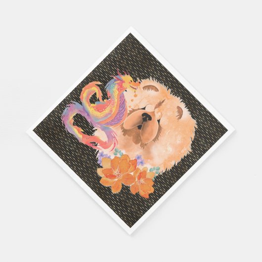 Serviette En Papier DRAGON-TALEZ Chow Année du Dragon (Coin)