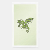 Serviette En Papier Dragon volant vert (Devant)