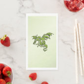 Serviette En Papier Dragon volant vert (En situation)