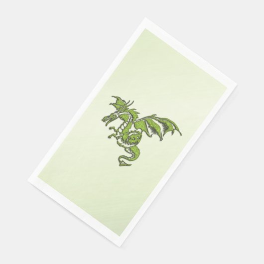 Serviette En Papier Dragon volant vert (Coin)
