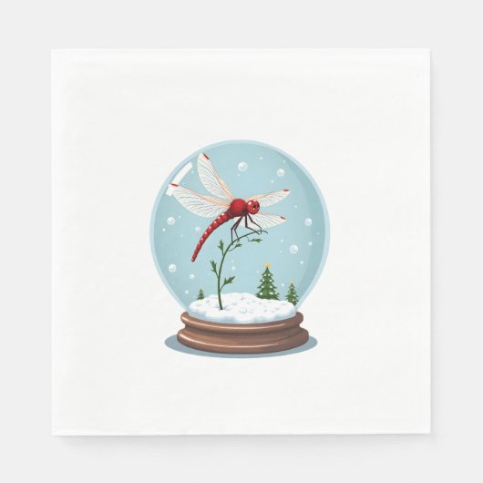 Serviette En Papier Dragonale du Globe des neiges (Devant)
