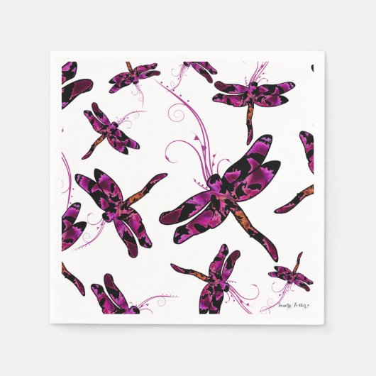 Serviette En Papier Dragonflies (Devant)