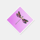 Serviette En Papier Dragonfly - argent, or, violet et noir (Coin)
