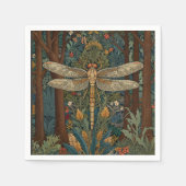 Serviette En Papier Dragonfly art peinture botanique boho chic forêt (Devant)