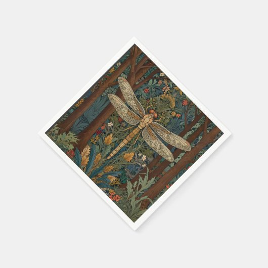 Serviette En Papier Dragonfly art peinture botanique boho chic forêt (Coin)