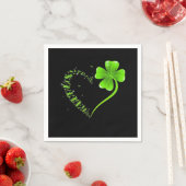 Serviette En Papier Dragonfly coeur irish, Shamrock Heart Clover St (En situation)