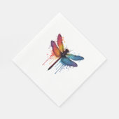 Serviette En Papier Dragonfly cool sur la libellule peinte en couleur (Coin)
