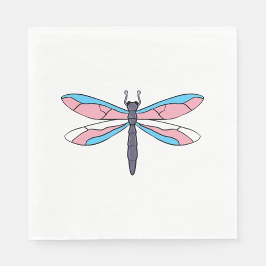 Serviette En Papier Dragonfly de Trans Pride (Devant)