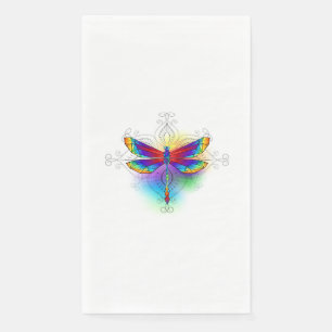 Serviette En Papier Dragonfly en arc-en-ciel