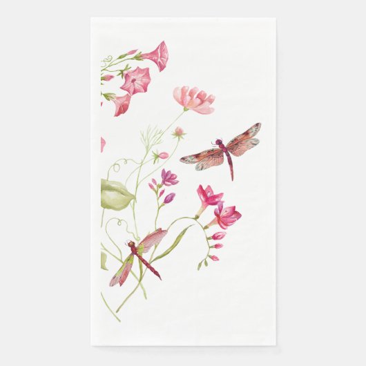 Serviette En Papier Dragonfly rose (Devant)