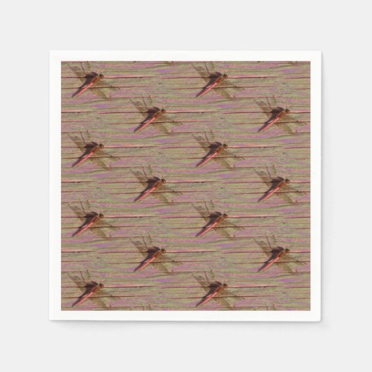 Serviette En Papier Dragonfly Rustic (Devant)