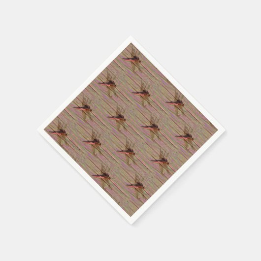 Serviette En Papier Dragonfly Rustic (Coin)