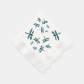 Serviette En Papier Dragonfly Turquoise (Coin)