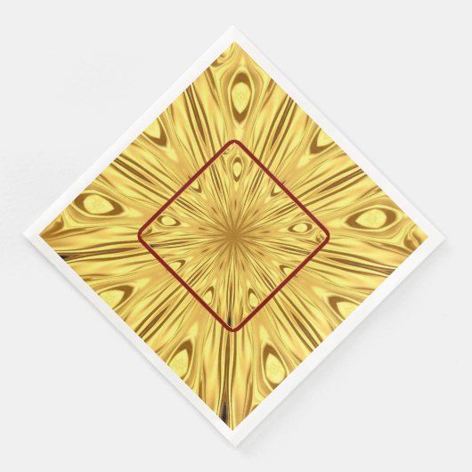 Serviette En Papier Dramatic Tablescape Detail: Gilded Zenith Opulent (Coin)