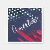 Serviette En Papier Drapeau 4 juillet Parti Sparkler (Devant)