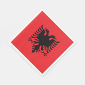 Serviette En Papier Drapeau albanais (Coin)