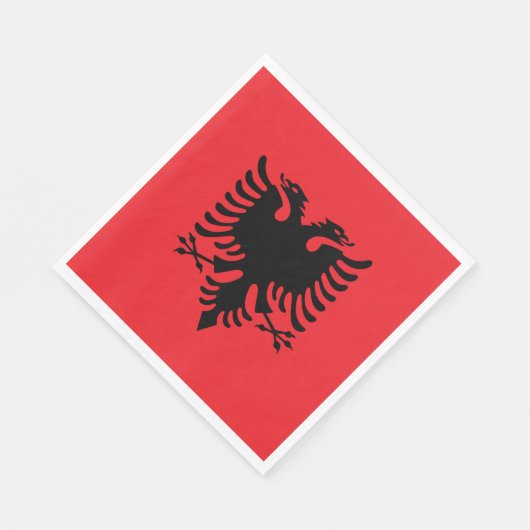Serviette En Papier Drapeau albanais (Coin)