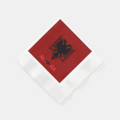 Serviette En Papier drapeau albanais        (Coin)