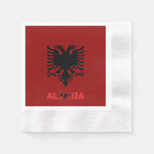 Serviette En Papier Drapeau albanais