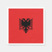 Serviette En Papier Drapeau Albanie (Devant)