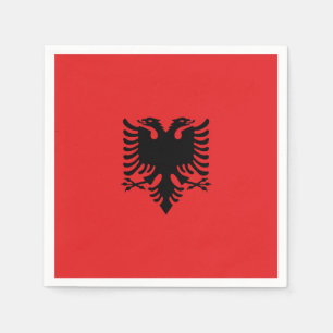 Serviette En Papier Drapeau Albanie
