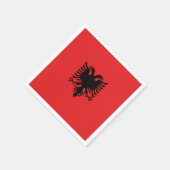 Serviette En Papier Drapeau Albanie (Coin)